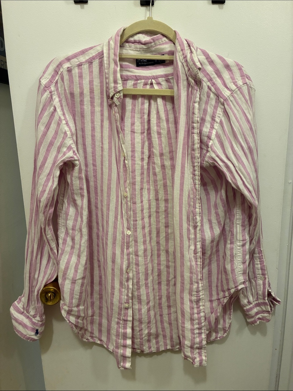 Polo Ralph Lauren Classic Striped Button-Down Linen Shirt - Preppy Coastal